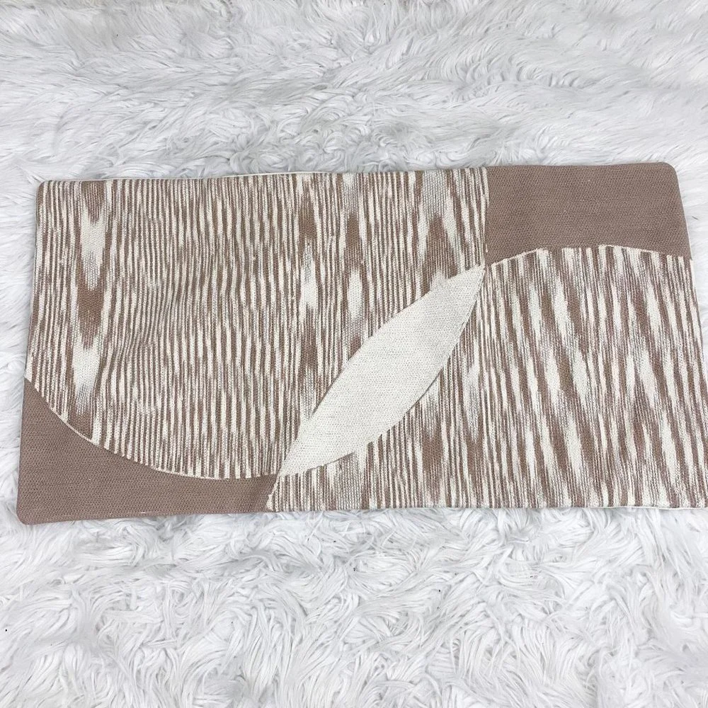 West Elm Shadow Graphic Crewel Embroidered Pillow Cover NEW 14